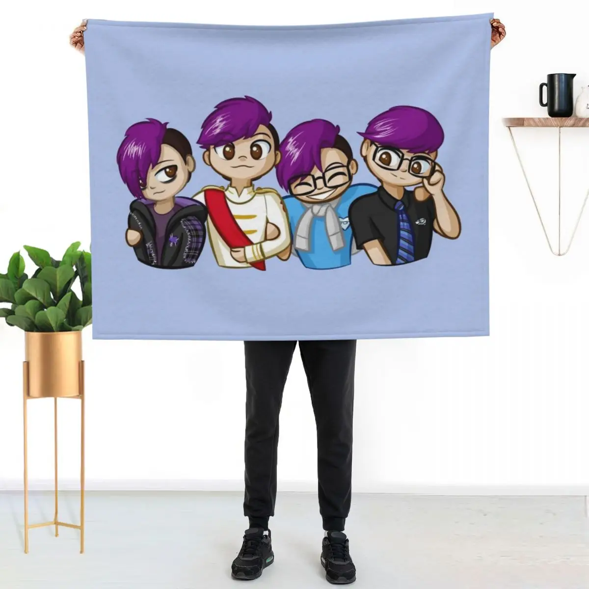 Fam-I-L-Y Throw Blanket Cozy Microfiber Throw Blanket for Home Bedroom
