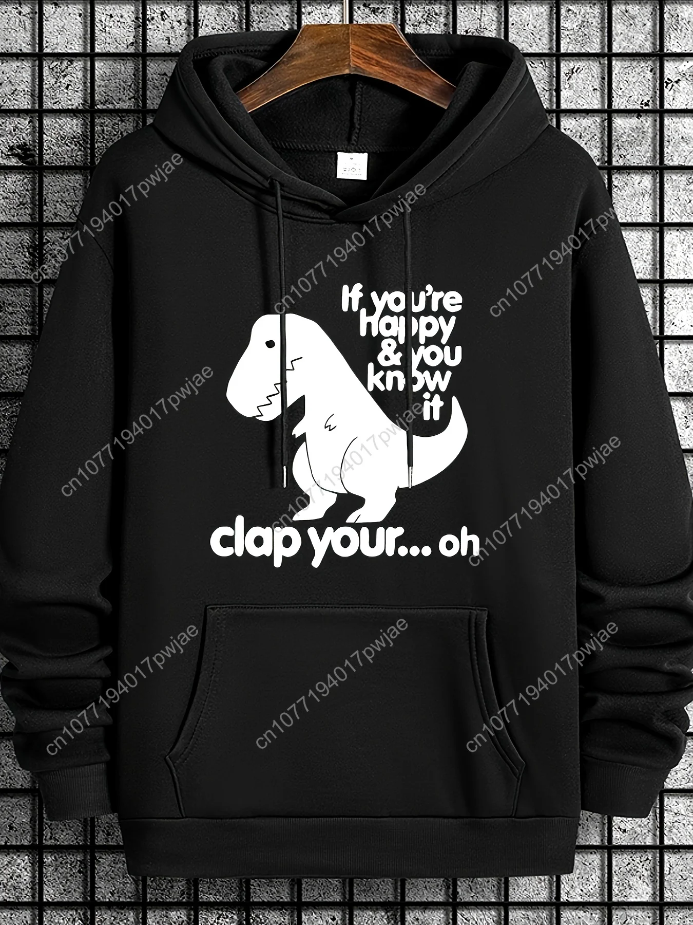 Sweat à capuche imprimé graphique Unique Dinosaur Humor – Sweat à capuche tendance pour hommes – Sweat-shirt à capuche confortable, tendance et polyvalent à manches longues