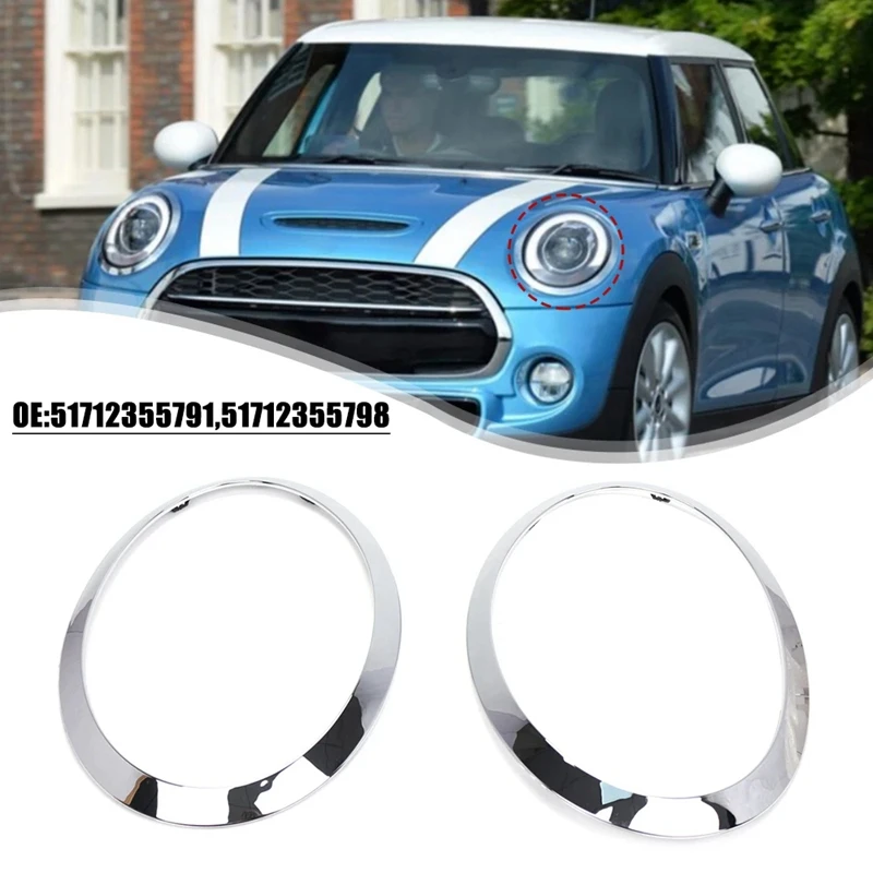 Automotive Headlight Trim Ring Fog Lamp Ring For BMW Mini Cooper R56 R55 R57 R58 R59 JCW 07-15 51712355791 51712355798