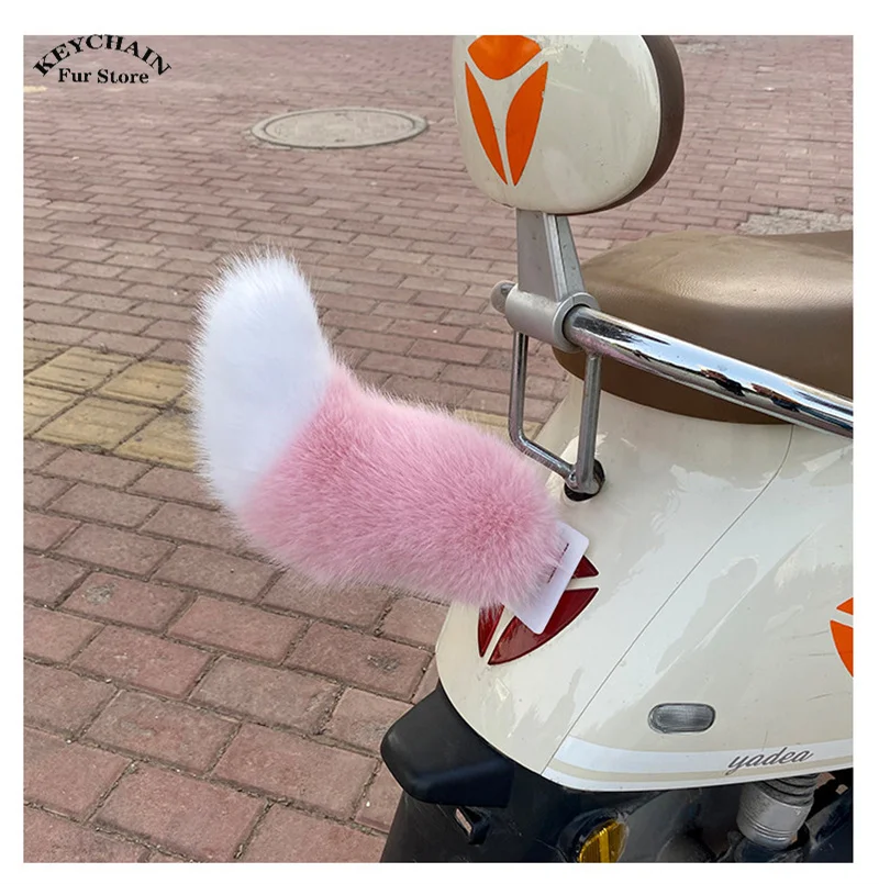 Fluffy Remote Control Electric Bicyle Tail Realistic Versatile Moving Tail Self-adhesive Rechargeable Electric Car Wagging Tail