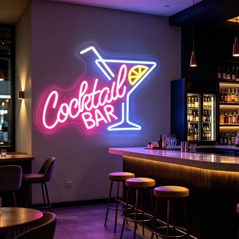 Cocktail Bar Neon Sign Led Neon light for Bar Shop Restaurant Storefront Bar Wall Decoration Business Sign