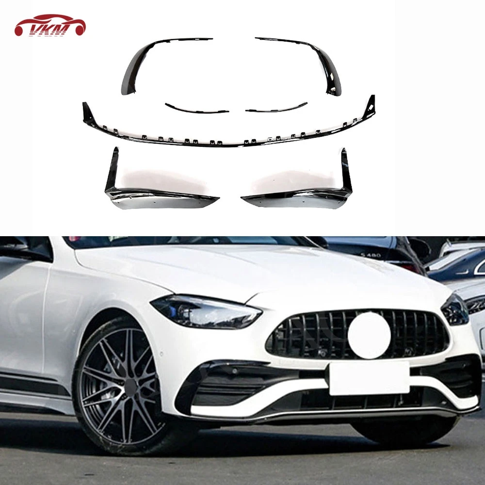 

Front Bumper Lip Spoiler Flap Canards Car Bumper Trim for Mercedes Benz C Class W206 C43 AMG Sport 2023+ Body Kits Decoration