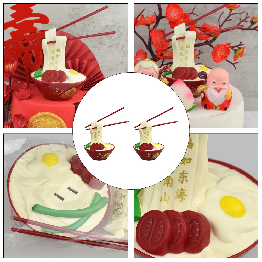 

2pcs Birthday Cake Decoration Picks Japanese Style Cupcake Muffin Dessert Mini Figurines Decorations Themed