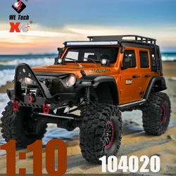 WLtoys 104010 nuovo 1:10 Wrangler 4x4 RC auto professionale veicolo da arrampicata ad alta velocità telecomando veicolo fuoristrada giocattoli