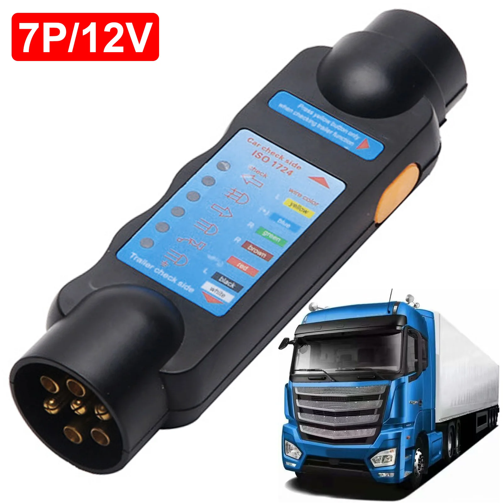 

7 Pin 12V Car Towing Light Tester Caravan Tow Bar Light Wiring Test Pen Plug Socket Diagnostic Tools for Toyota Honda Nissan