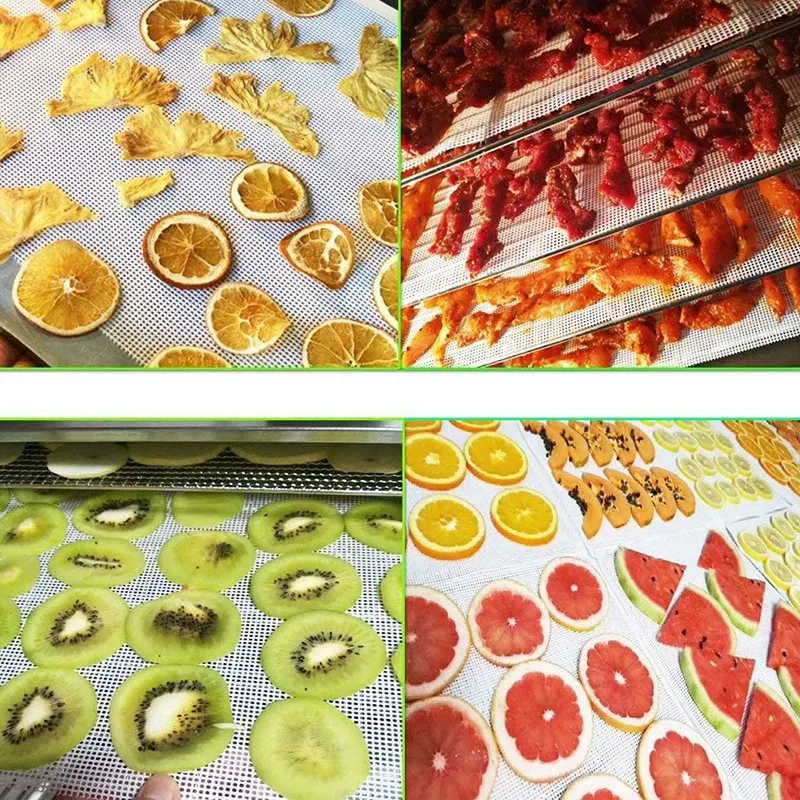 Malha flexível alimentos desidratação folha, frutas e frutas pad, 6 pacotes, 14,5x16 polegadas