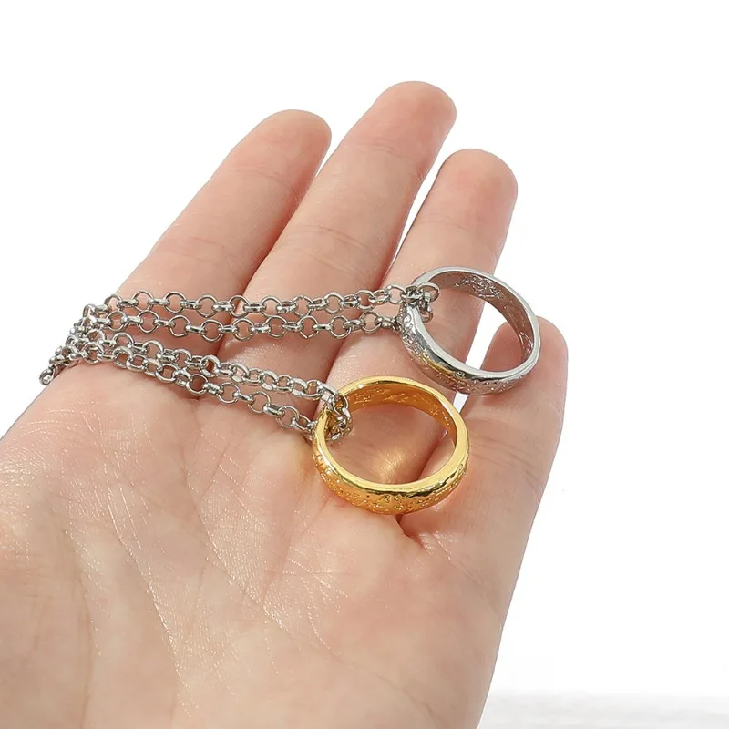 Ring Pendant Film and Television Peripheral Elements, Metal Alloy Electroplating Supportive Activities DIY Exhibition Matching