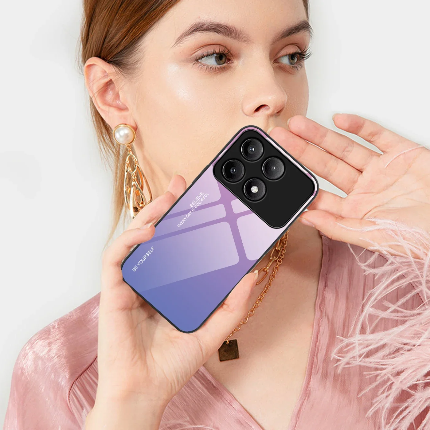 Градиентный чехол из закаленного стекла для Xiaomi Poco F6 Pro 5G, чехол для Xiaomi Poco F6 M6 M5 M4 Pro 5G 4G, чехлы, задняя крышка для телефона