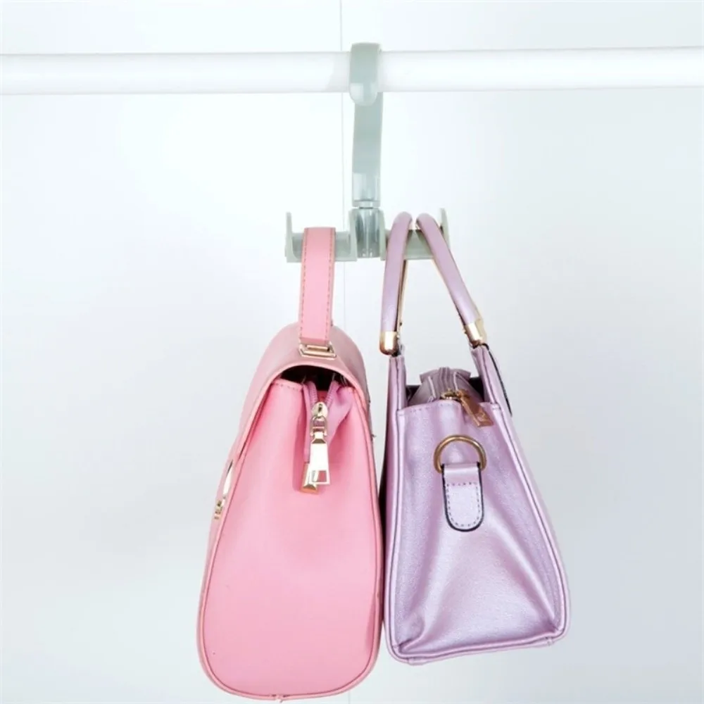 Multi-Functional Wall Mounted Bag Rack Holder 360° Rotatable ABS Purse Hanger Scarf Shawls Shelf Home Organization