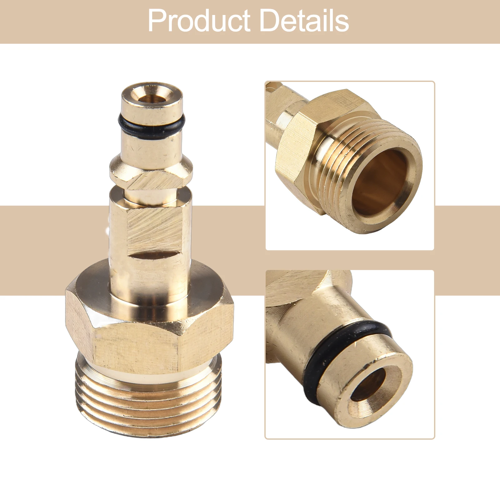 Adapter Coupling Pressure Washers 1 PC 220 Bar P3200 Psi K-Series Hose Quick Coupling Plug-in Nipple Hose Solid Brass