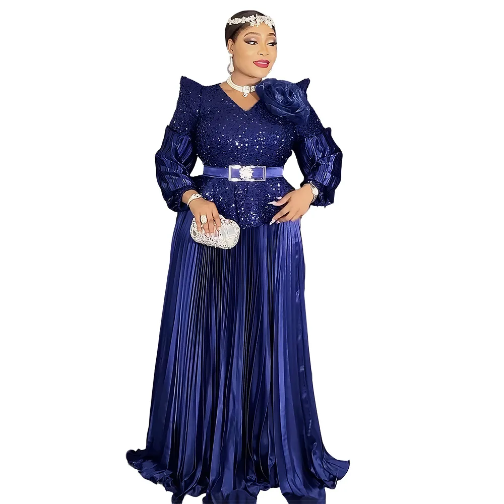 Ele rican Wedding Dr Faionable plus Size Dubai Long Skirt High Waist Knitted Polyester Birthday Dr for Women