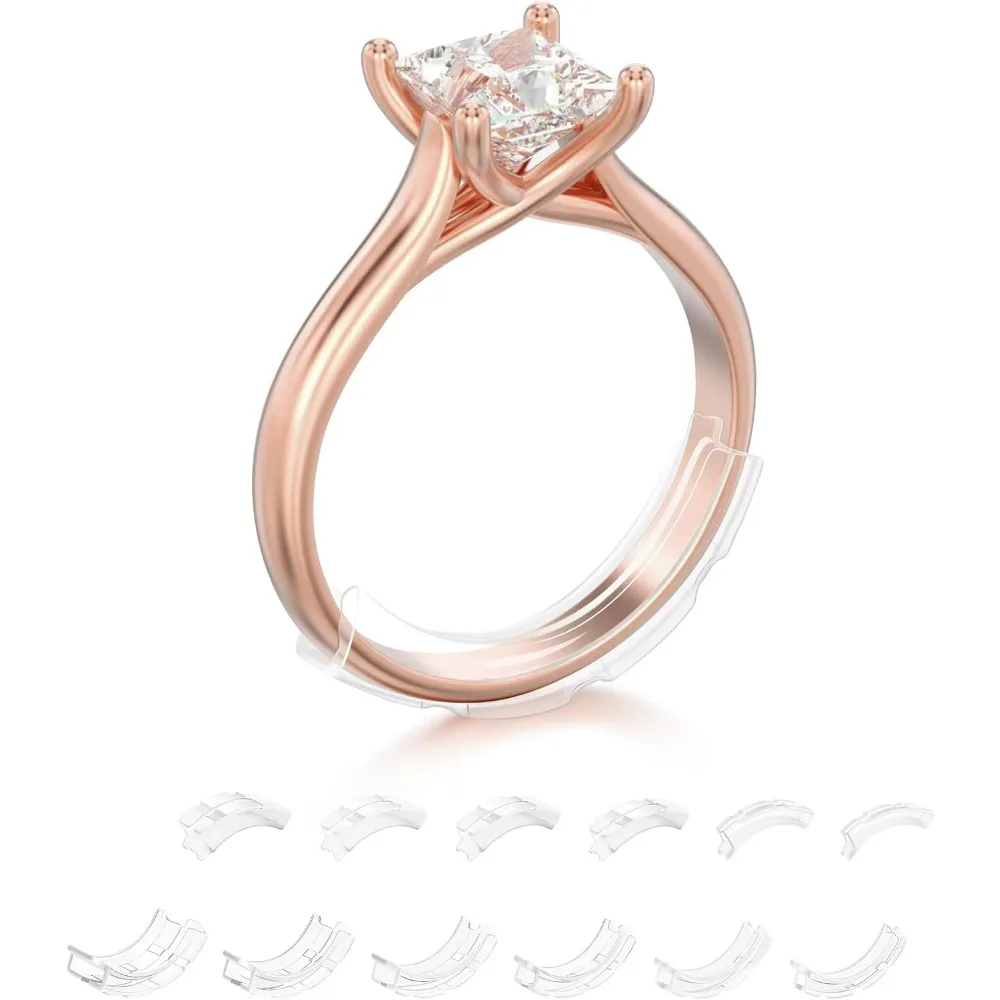 Ring Size Adjuster for Loose Rings, 12 Sizes, Soft TPU, Unisex Fit, Comfortable Prevents Sliding