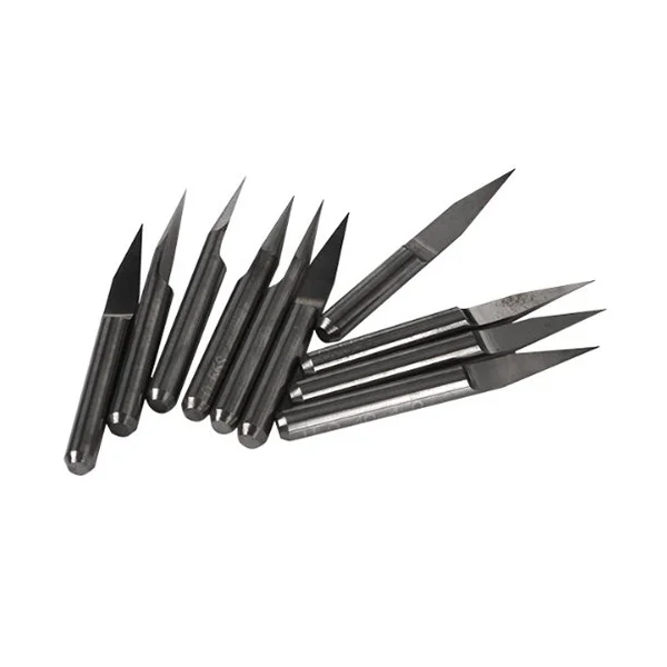 

10 шт. V-образные твердосплавные гравировальные биты 20 градусов 0,1 мм с плоским дном, фрезерный станок с ЧПУ, инструмент для печатной платы, 20 градусов, гравировальный инструмент