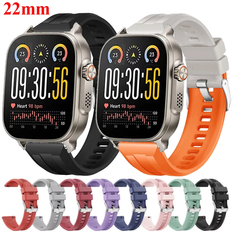 Bracelet en Silicone de 22mm pour montre Realme 5/Realme S2/S/2/3 3Pro, bracelet de Sport pour montre OPPO X X2 4Pro/OnePlus Watch 3 2 2R