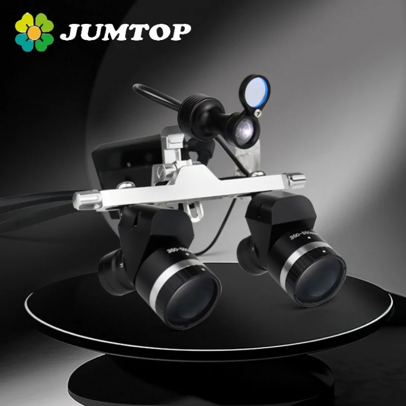 

JUMTOP Dental Corner Structure Magnifying Glass 3.5X/4.5/5.5X Adjustable Magnification Medical Magnifier Loupe