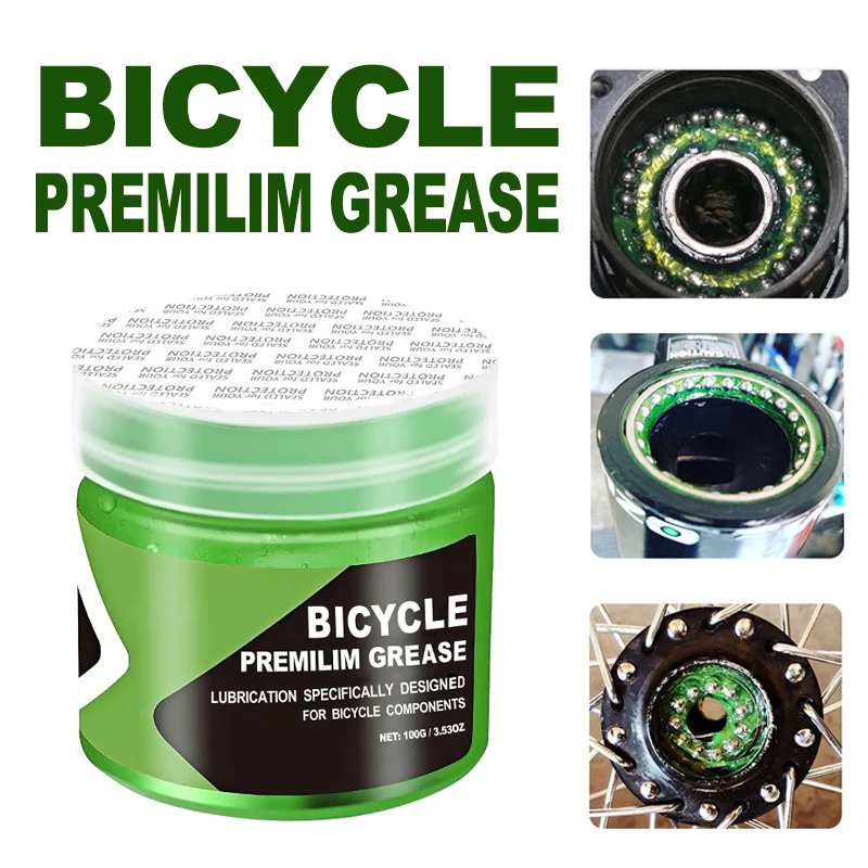 Grasa Lubricante para Bicicletas 50/100g, Aceite para Rodamientos, Lubricante para Bujes con Elementos Lipídicos para Bicicletas de Montaña y Carretera
