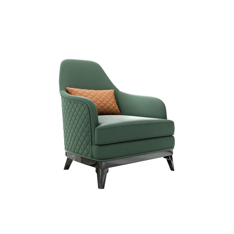 

Birch Leisure Chair Modern Light Luxury Solid Wood Leather Sofa Chair