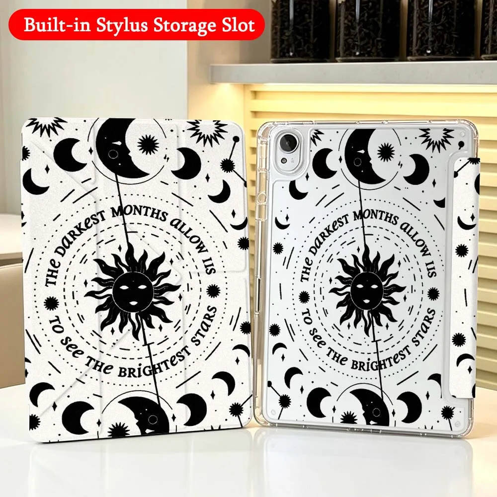 

Cartoon Sun Moon Pattern Case For Huawei Honor Matepad Pad X10 X9 GT Pro V9 9 Air SE 12X 11.5 11 13.2 11.5s inch Foldable Tablet