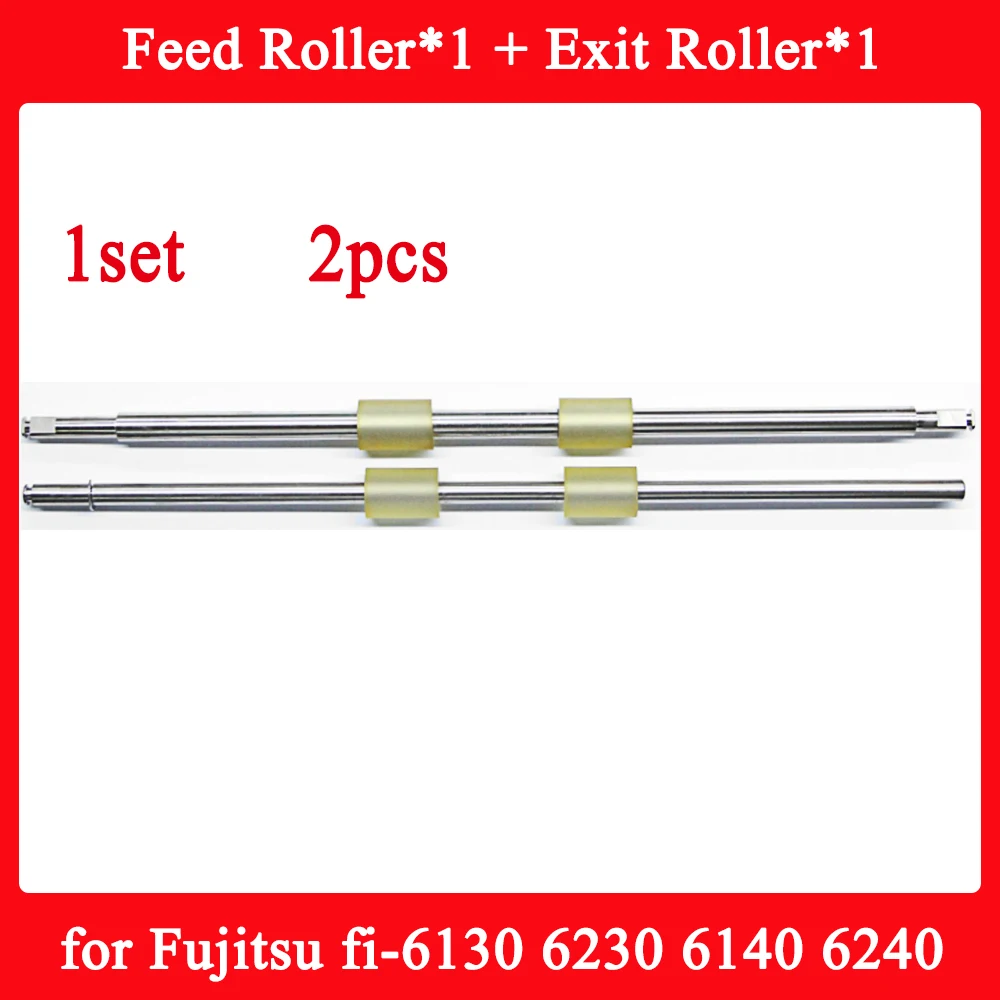 

6140 Feed Exit Roller Feed Roller tire for Fujitsu fi-6130 6230 6125LA 6225LA 6140 Paper grabbing roller paper feeding roller