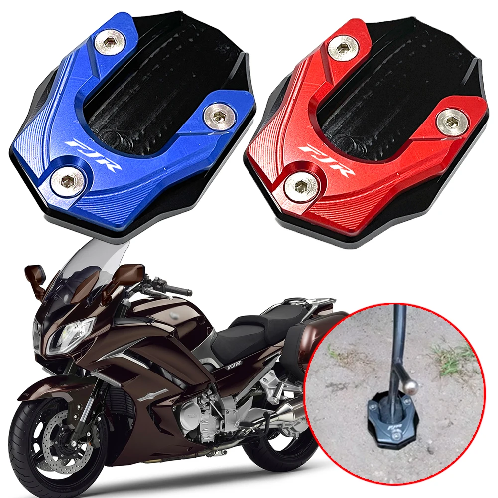 

FJR1300 Motorcycle Accessories Side Stand Enlarge Plate Kickstand Motorcycles CNC Aluminum Fit For YAMAHA FJR 1300 2001-2019