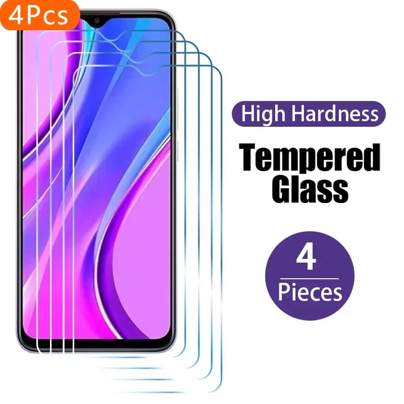 

4PCS Full Cover Tempered Glass Screen Protector For Xiaomi Redmi Note 9 10 11 12 13 Pro Protection Glass For Redmi 10S 11S 12S