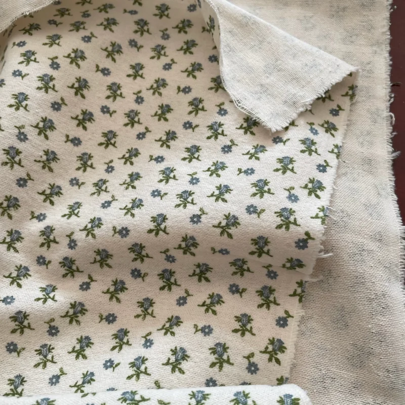 

Floral print spring and autumn cotton fabric for shirt dress handcrafted fabric