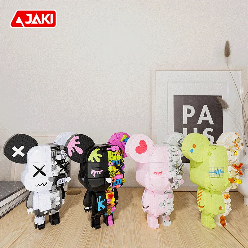 مكعبات بناء مغناطيسية من جاكي بير - لعبة فنية جمالية ميكانيكية قابلة للجمع، هدية عيد مثالية لها ولها