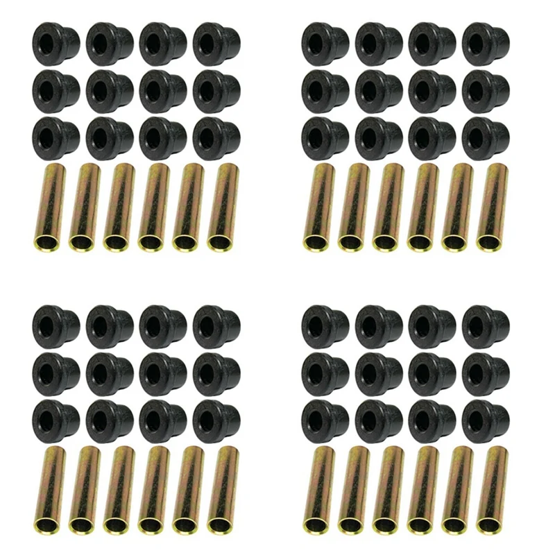 4 Set Rear Leaf Spring For Club Car DS Gas Electric Golf Cart Bushing And Sleeve Kit, 1015583 1012303 1992 Up