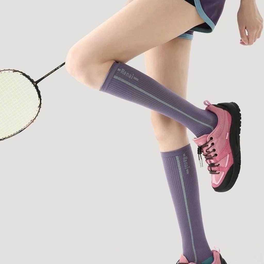 Professional Summer Stress Fitness Skipping Rope Stockings Yoga Slimming Leg Socks Sweat Absorb Breathable Sports Pressure Socks