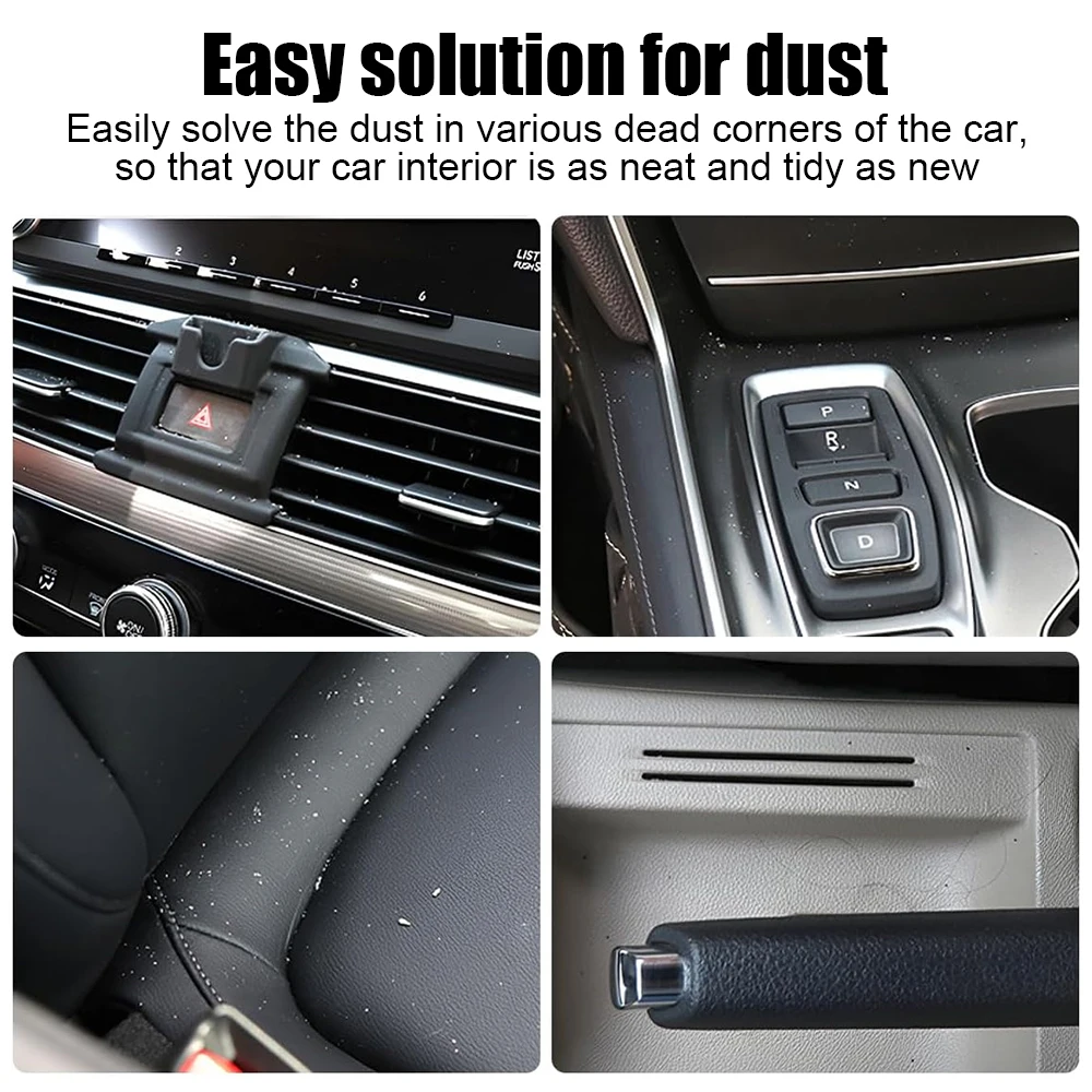 3PCS Car Interior Detail Cleaning Brush Air Conditioner Air Outlet Cleaning Brushes Wheel Rims Clean Brush Elbow Sweeping Tools