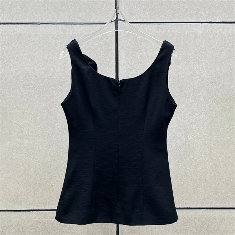 women's vest New sexy backless women's tight corset for summer 2026 3D flower decoration sleeveless top women's tanks tanks top