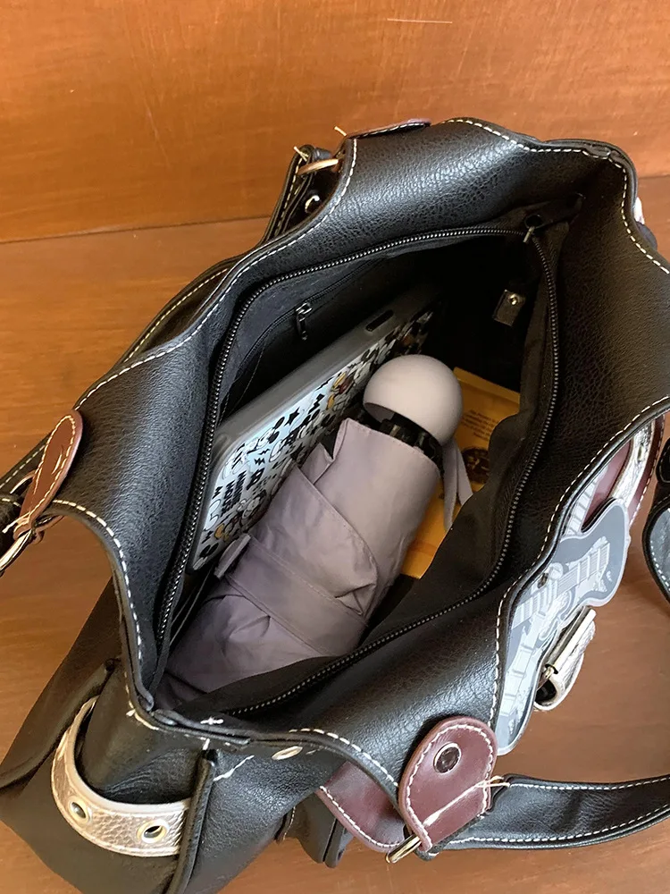 Sacs à bandoulière avec حروف étoiles كول، Punk Y2k، أكياس القوطية Harajuku، أربعة أربعة خارج استهتيك ديكونتراكت، أكياس noirs #5