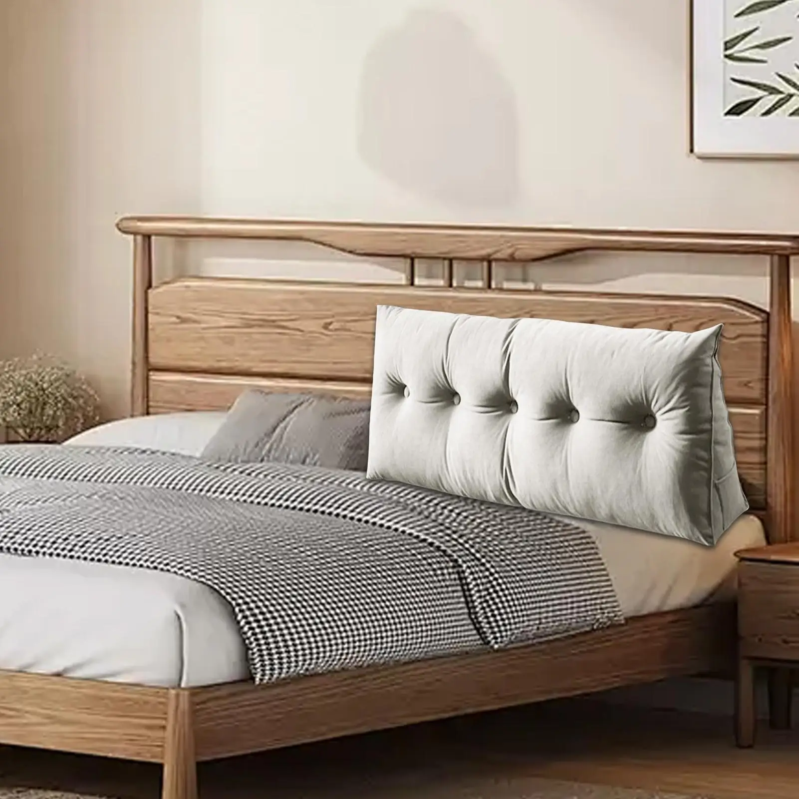 Headboard Pillow Bed Rest Triangle Cushion Ergonomic Support Relief Pillow For Sleeping Sitting Working Reading Travel Bedroom
