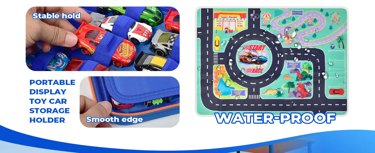 Toy Car Storage Case Compatible with Hot Wheels for Matchbox for LEGO for AZEN for JOYIN for Tub Works Cars Toy Car Organizer Ho