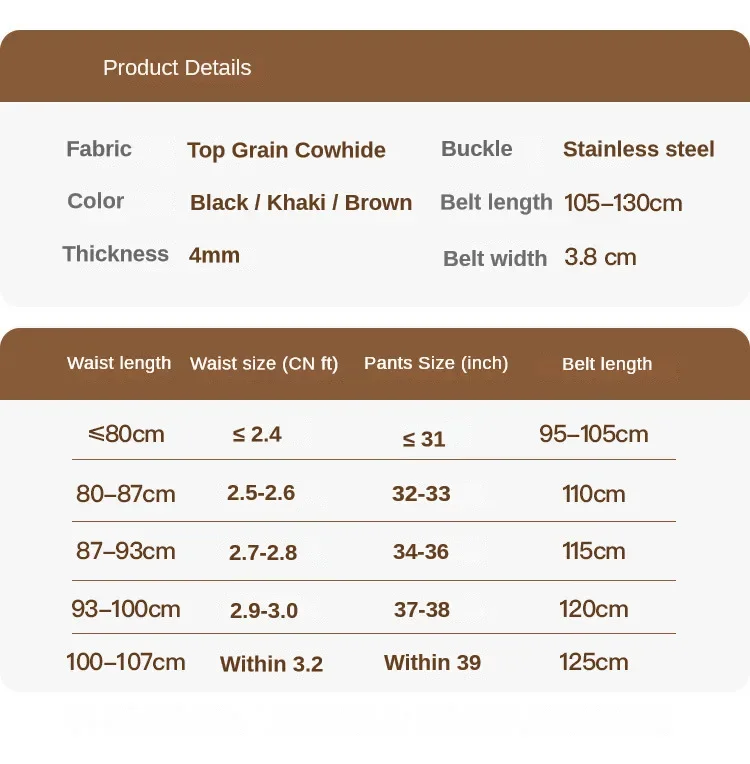 3,8 cm/1,5 Zoll dunkler Ledergürtel mit eingeriebener Oberseite, genarbtes Leder, verdickte Edelstahlschnalle, Herren-Retro-Casual-Taillengürtel
