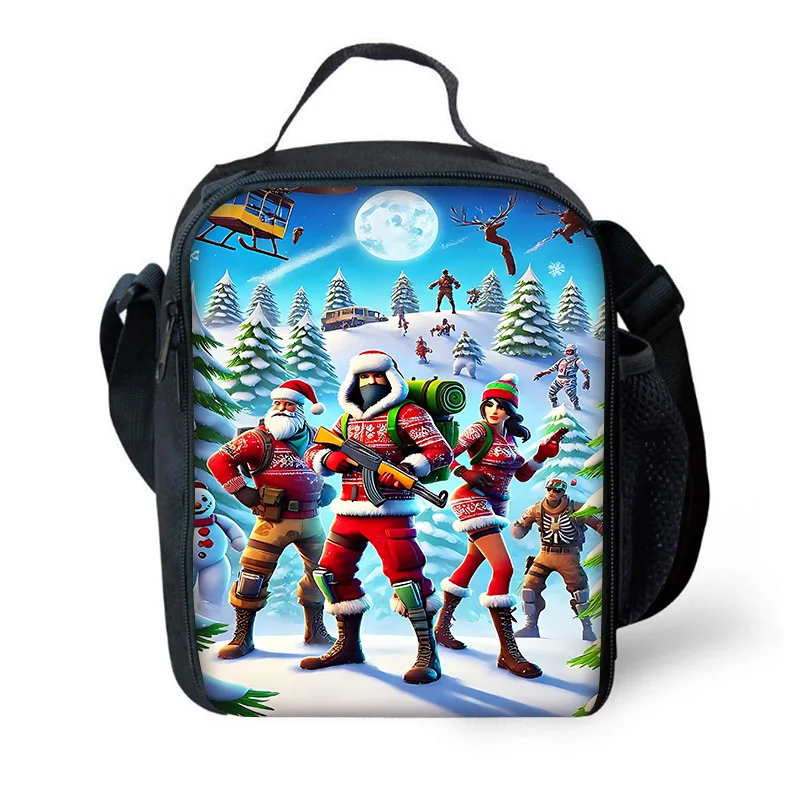New Game FortniteS Child Insulated Large Capacity Bag for Boy and Girl Student Outdoor Picnic Resuable Thermal Cooler Lunch Box
