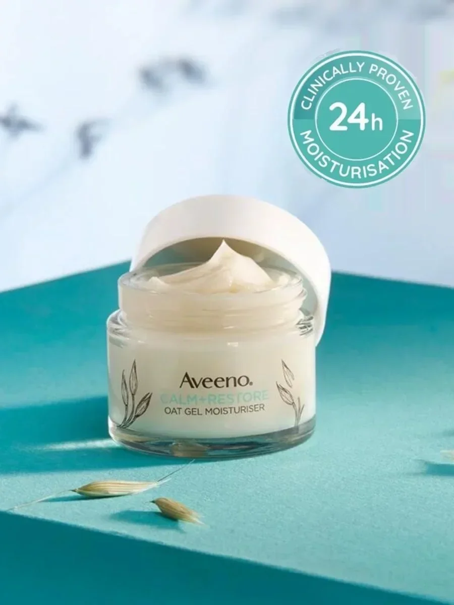 AVEENO Oatmeal Face Cream 50ml Soothing Repairing Gel Cream Moisturise Nourish Hydrate Sensitive Skin Face Rare Skincare Beauty