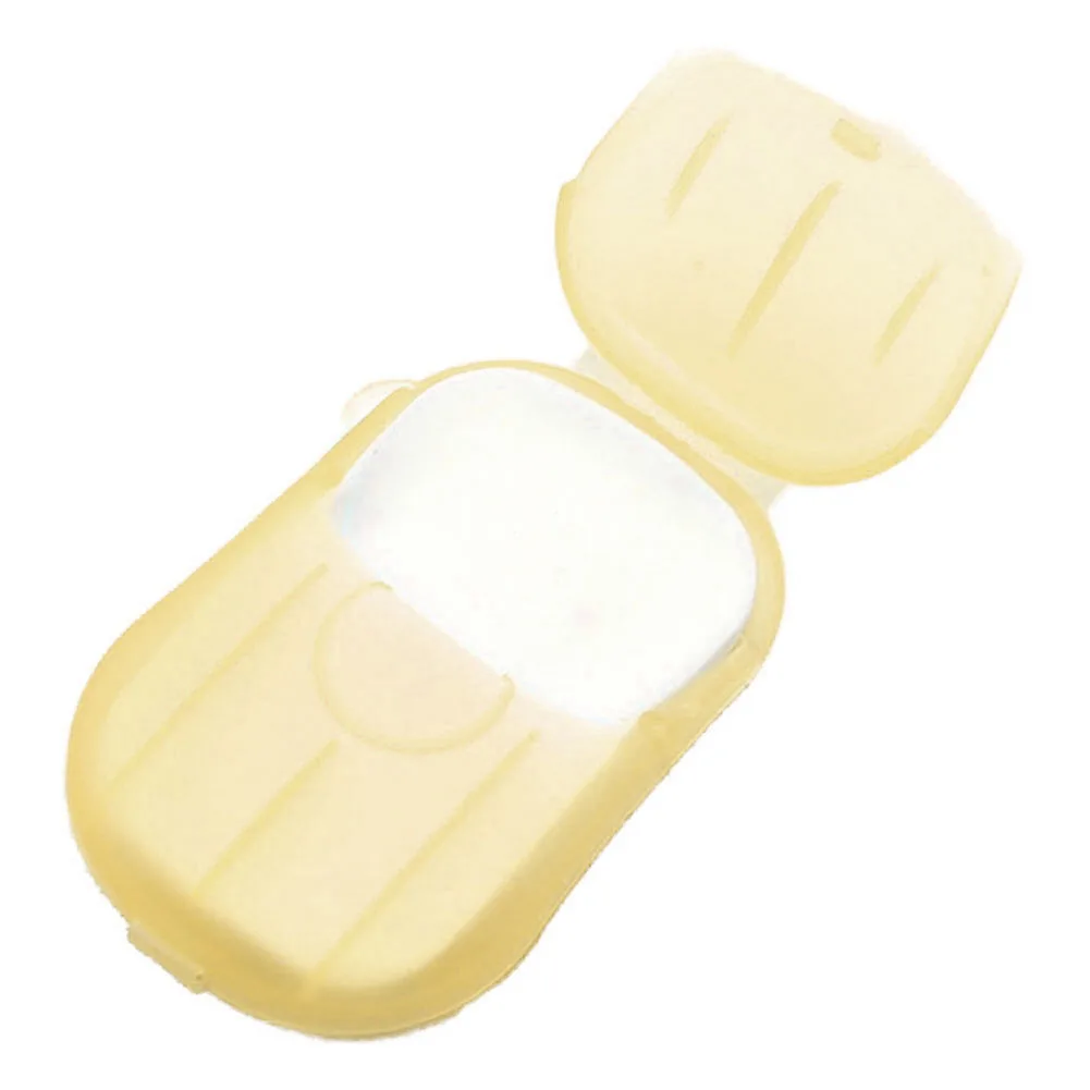 20Pcs Disposable Travel Soap Paper Sheets Skin Friendly Mini Paper Soap Sheets Portable Paper Soap for Camping Hiking