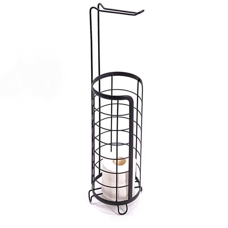 home-bathroom-iron-art-storage-rack-round-iron-wire-powder-coated-floor-mounted-with-handle-tissue-holder-organization-tool