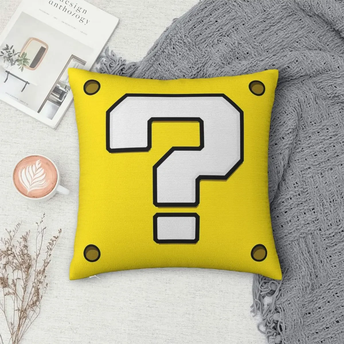 Question Block Pillowcase Polyester Pillows Cover Cushion Comfort Throw Pillow Sofa Decorative Cushions Used for Home Bedroom