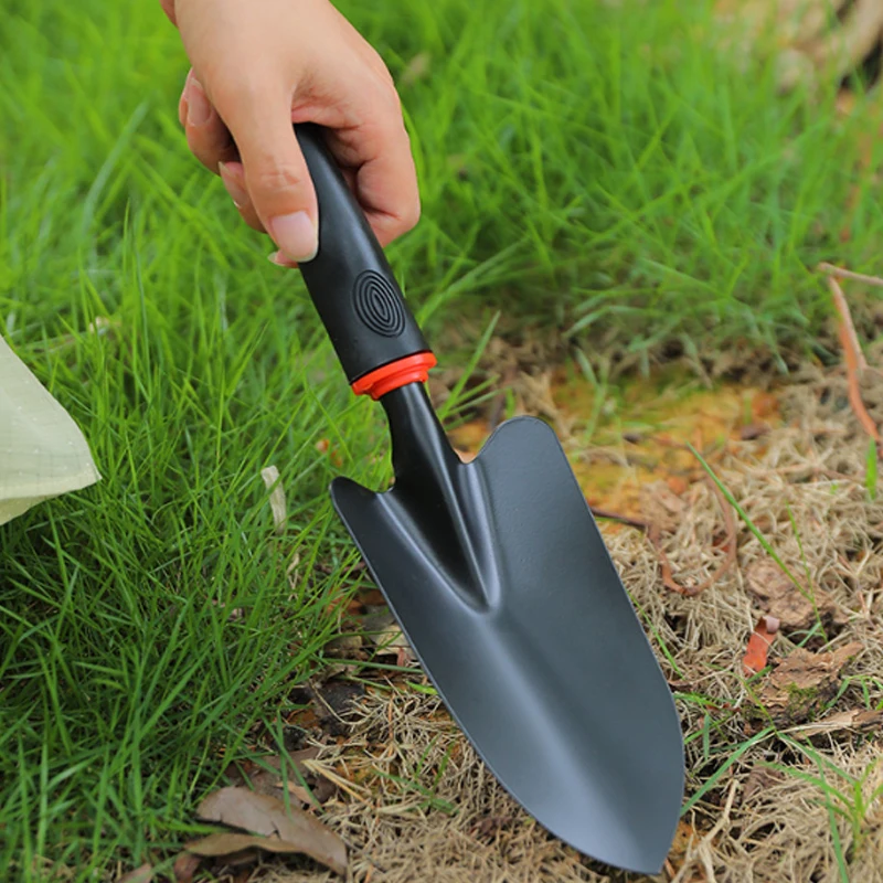 Small Garden Trowel Stainless Steel Gardening Shovel Set with Ergonomic Black Handle Ideal for Planting Flowers And Vegetable