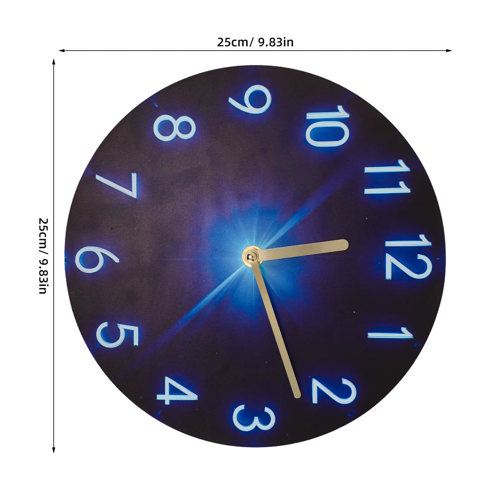 1pc No Ticking Wall Clock Decorative Clocks Silent Analog Battery Operated Round Bedroom for Non Clicking Interior Minimalist
