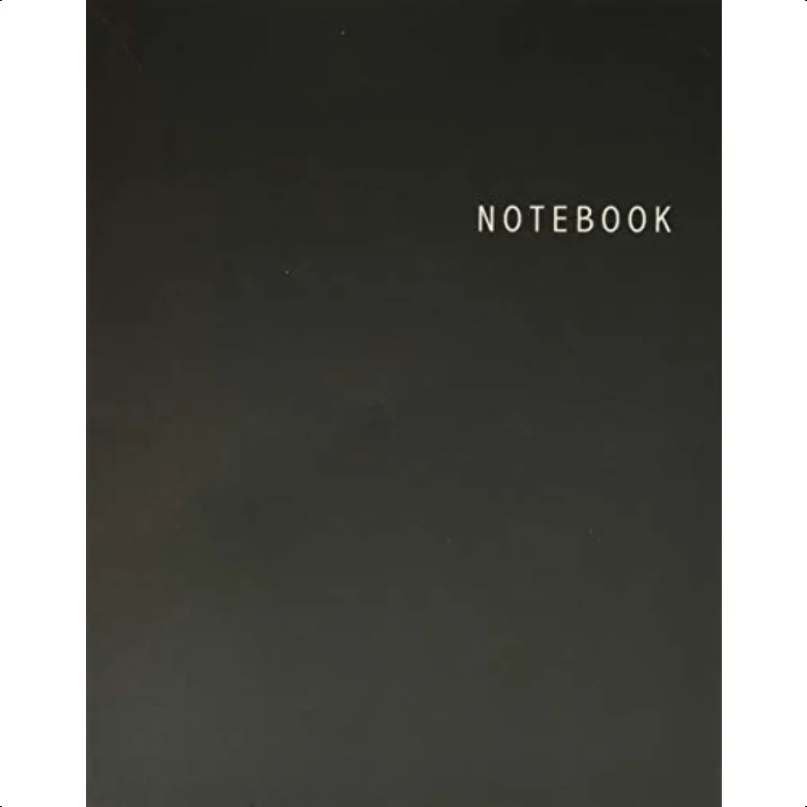 Notebook: Unlined Notebook Large 8.5 x 11 inches 100 Pages Black Cover