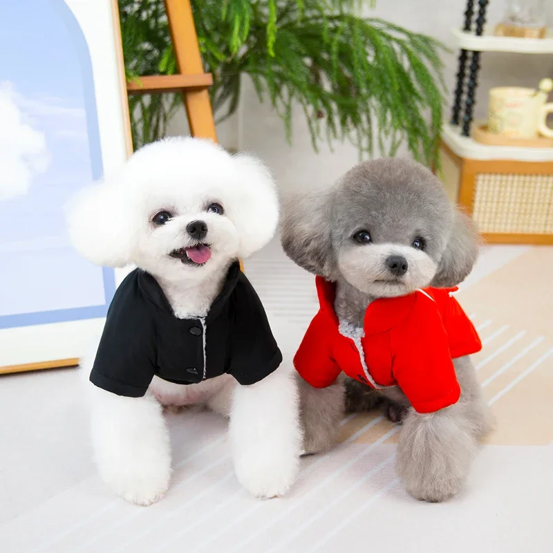 Dog Wintet Coat Warm Fleece Cotton Clothes Waterptoof Jacket Coat  Winter Outfits Puppy Apparel Yorkies Clothing