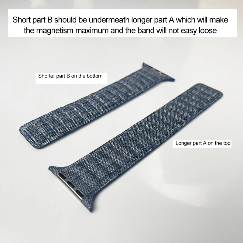 Denim Magnetic Strap For Apple Watch Series 11 10 9 SE 3 46mm 42mm 45mm 44mm 40mm 38mm 41mm Bracelet For iWatch Ultra 3 2 1 49mm