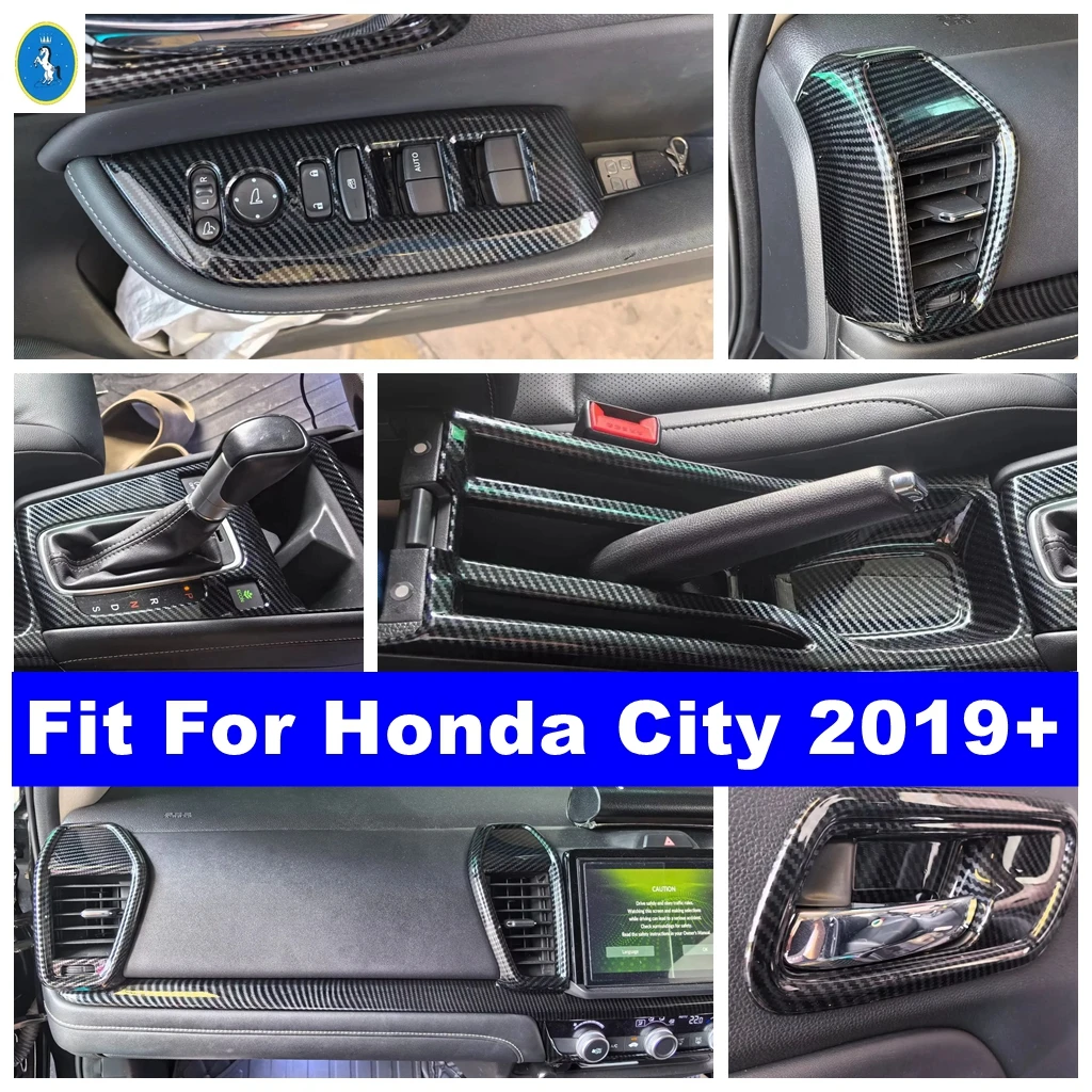 

Auto Shift Gear Panel / Window Lift / Handle Bowl / Air AC Outlet Vent Decor Cover Trim Accessories For Honda City 2019 - 2024