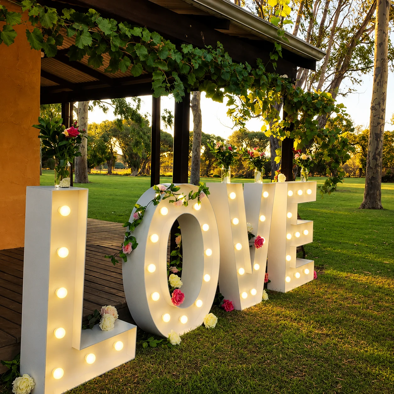 LOVE Marquee Letters Bulbs 4ft Marquee Letter Giant Marquee Letters Outdoor Proposal Engagement Lighted Letter Display