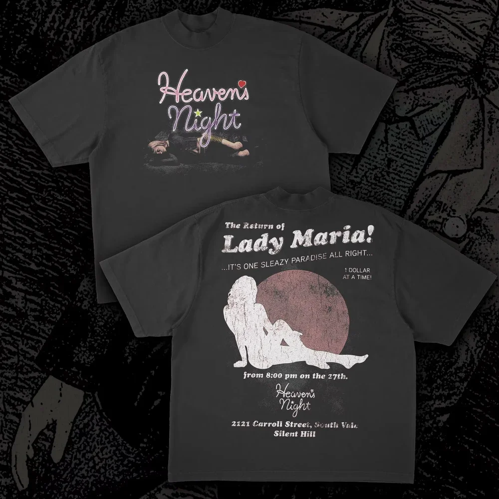 

Silent Hill 2 TEE SH2 T-shirts Short Sleeves Street Casual Cotton Men Women Game Gift Short Sleeves Hip Hop Oversized Tops Tee