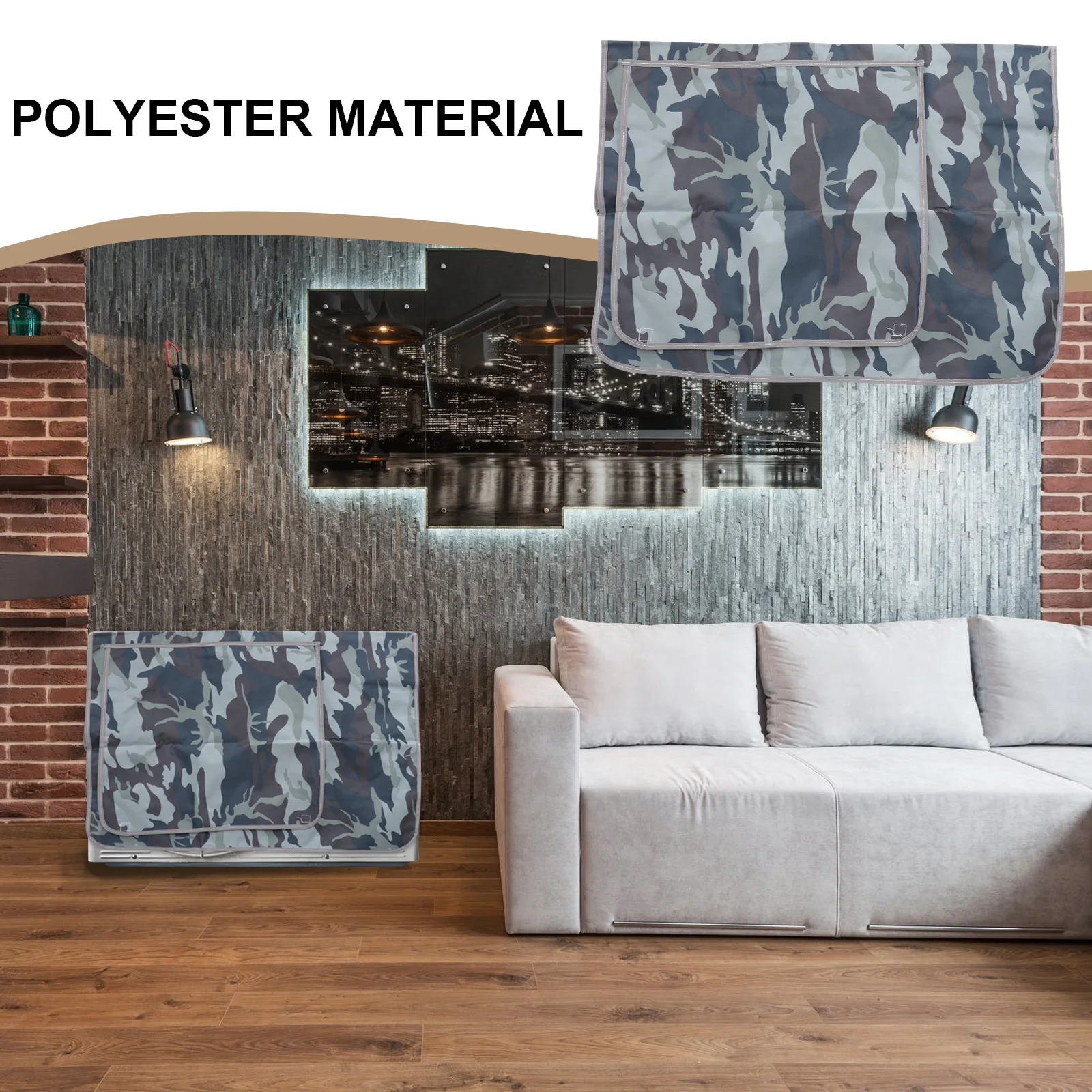 

Outdoor Air Conditioner Cover Waterproof Silver Polyester Fabric Dustproof Protective Shield Sun Rain Sandstorm Resistant