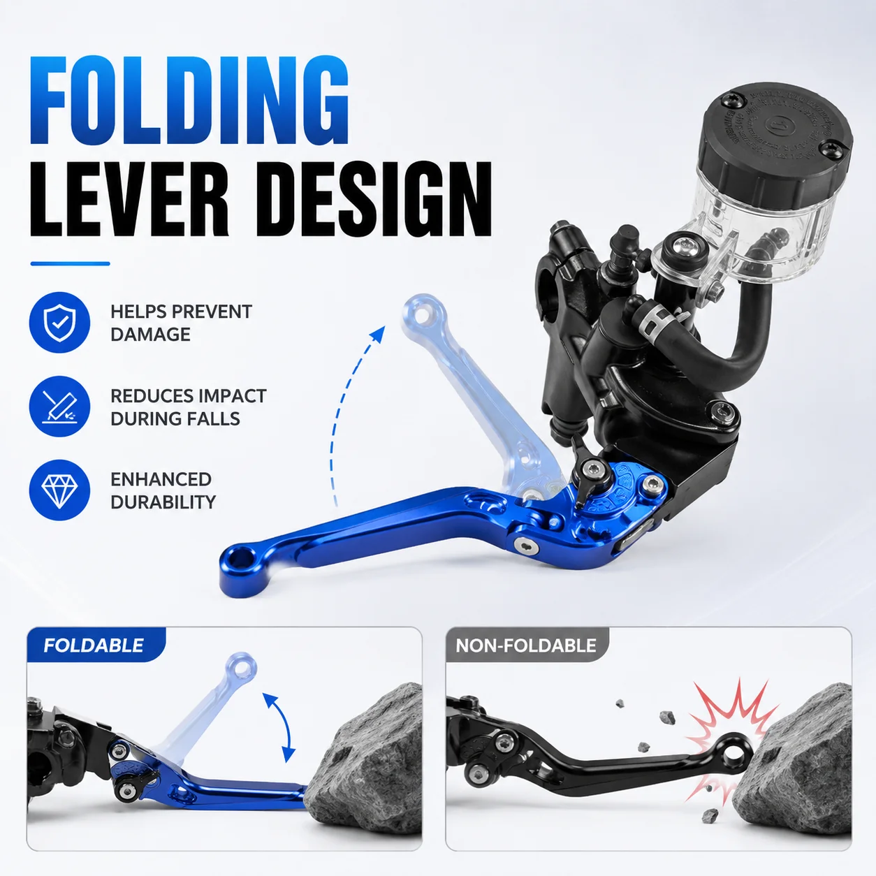 Fit For KAWASAKI  NINJA 500 650 1000 Z650 Z900 Z1000 Front Brake Master Cylinder Lever Pump ZX6R ZX7R ZX9R ZX10R ZX14R ZZR1100 view 6